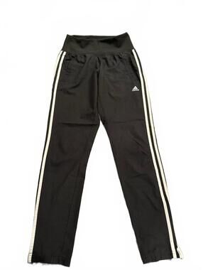 Adidas black striped track pants